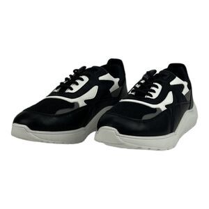552 New Kingside Phillip Black White Athletic Tetoron Laces Moc-Toe Shoes US 9.5